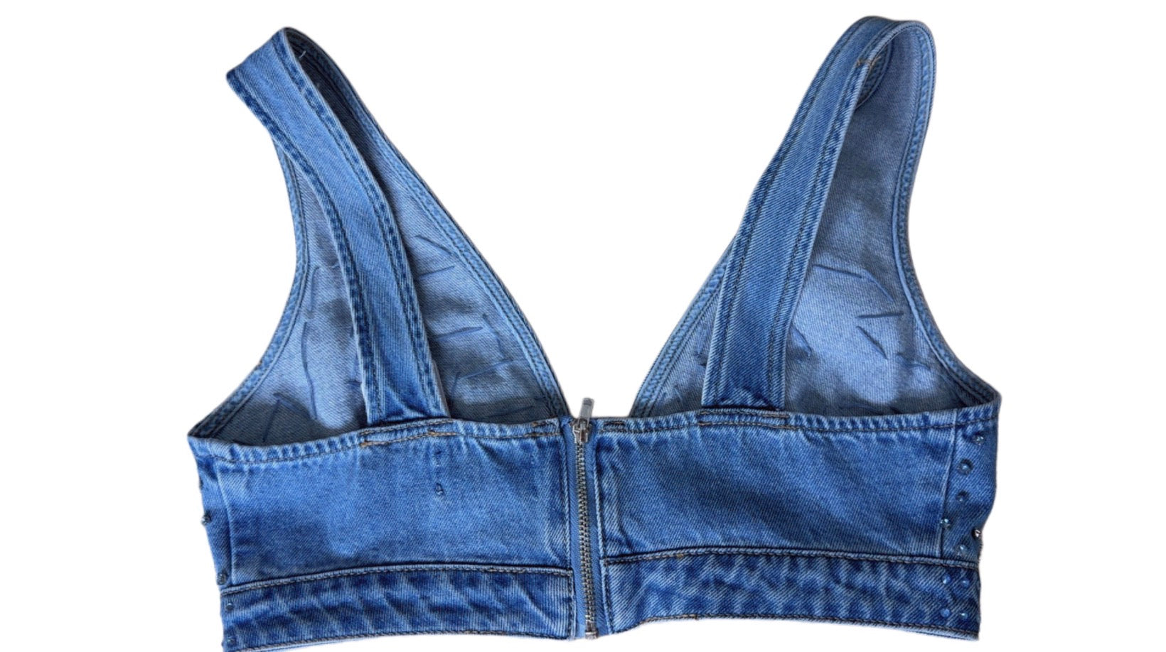 Top Denim Rhinestone