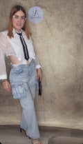 Skyline Cargo Flare Jeans