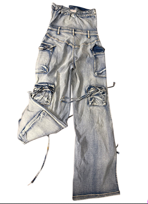 Cargo Denim Jumpsuit